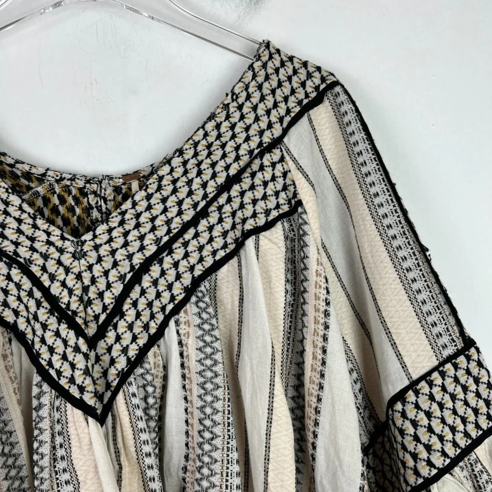 Free People Running On A Dream Top Embroidered Size Large L GUC L2537 - Picture 4 of 16